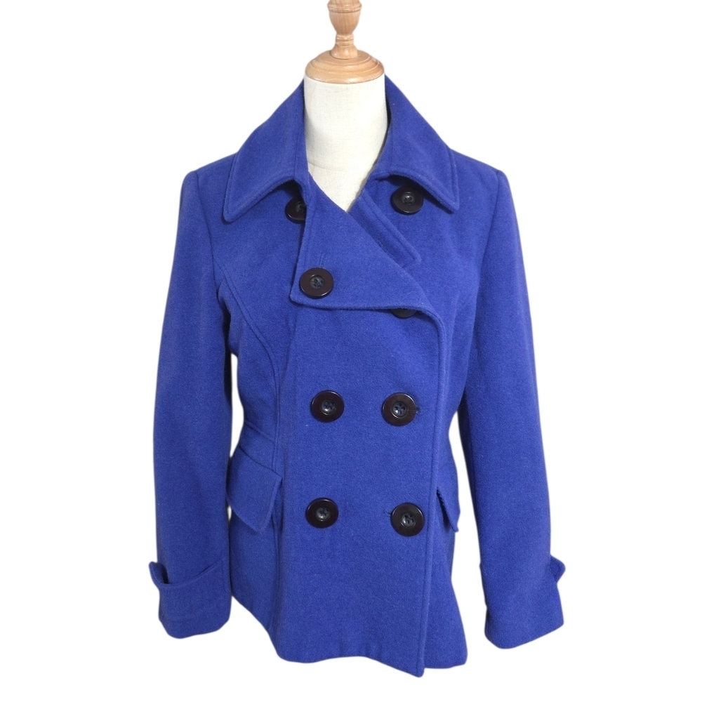 Charter Club Y2k Royal Blue Cropped Pea Coat